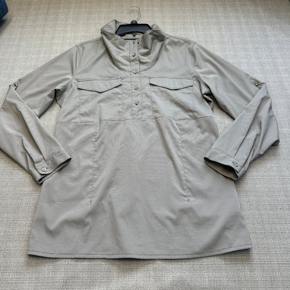 Mountain Hardwear Women Pullover Top Shirt Large Hiking Outdoor High Mock Neck